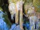 Stalactites and stalagmites in the caves
