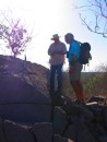 Chal explaining the petroglyphs to Ted