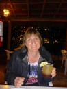 Elaine trying out her first margarita, more followed
