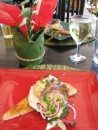 Christmas lunch entree of Egg Benedicte Bequia style