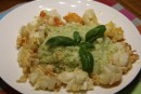 When Terry gets sick of grilled lobster, I sautee it with basil risotto. 