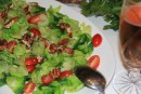 My absolute favourite salad: brussel sprout salad, cherry tomatoes and candied pecans.