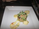 Bluefin at Timesquare: appetiser of crab cake with aioli.