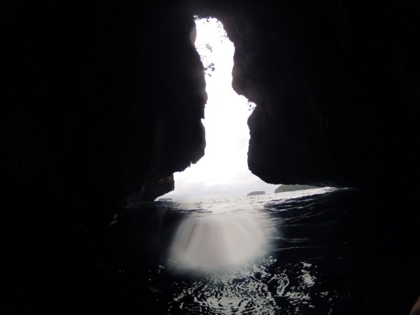 Inside of Swallows Cave, looking out