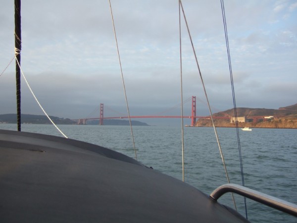 Motoring closer to the Golden Gate Bridge