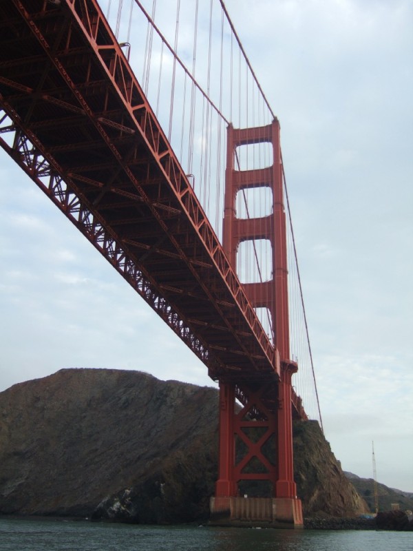 Going under the Golden Gate Bridge