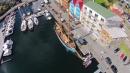 Torshavn Overview: A drone shot of the marina