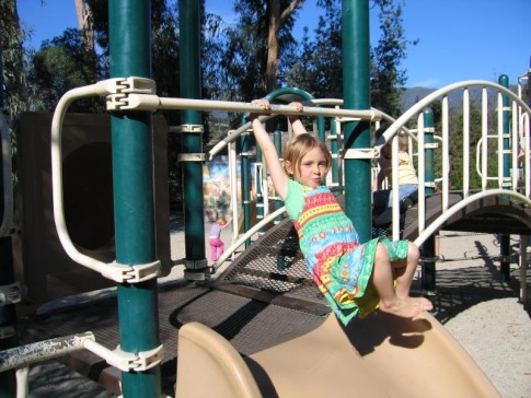 Kara at Playground in Santa Barbara zoo