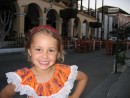 Poser: Kara posing at the square Mazatlan. She just bought that new traditional mexican dress