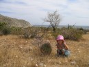 Kara and a cactus Los Frailes