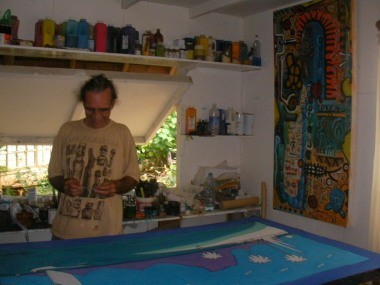Alain Despert in his studio Bora Bora