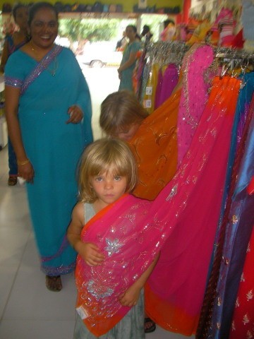 Amy with pink sari