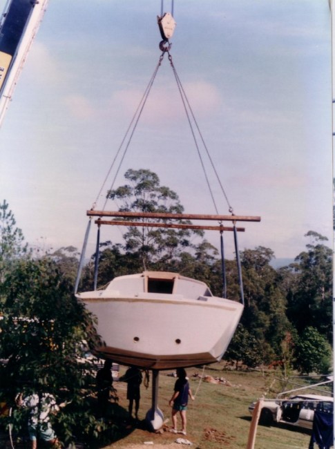 one of many crane lifts - to join the keel