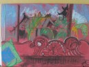 Room with a view - pastel on paper 270X400mm unframed $100