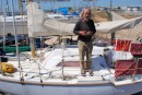 Ricard our neighbour n the boatyard on Golif - smaller than Lati