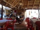 One of our breakfast stops is Philos Bar and Music Club, which is a happening place for live local music in the evenings.  Notice the motorcycles....