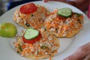 And at the end of the tour, fresh ceviche tostadas!  These were served in the middle of the jungle there.  