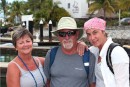 Ron, Laurie and I at the docks in La Cruz.  Credit to Doris.