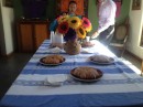 A combination graduation (at our Spanish school), and celebration of Dia de los Muertos with the tradtional pan (breads)