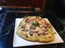 I had to show you our first homemade pizza dough pizza.  You can