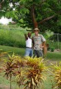 The very gregarious and enthusiastic horticulturist at the National Trust garden in Montserrat