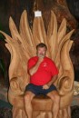 4) Some serious thinking is another fabulous chair carved from kauri.  This one wasn