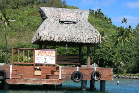 The dinghy dock at the famous Bloody Mary