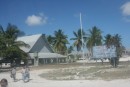 The elementary school on Christmas Island!  The  classes are all taught under this big roof - most of the children (as well as adults) go barefoot 24/7!