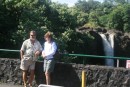 Glen and Paula at Rainbow Falls.  Paula was a sweetie and came to pick us up at the harbor and took us sight seeing.