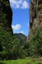 Our trail to the waterfall took us in between two huge cliffs.  It was stunning how beautiful and how tall they were!
