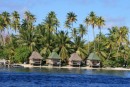 Some bungalows just inside the southern pass of Fakarava - it would be fun to stay in one of these!