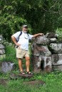 Glen at the archeological site in Taipivai - it was a l-o-n-g walk up to it, but we