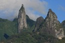 Ua Pou is a diamond shaped island about 10 miles long by 7 miles wide.  It has countless soaring mountain spires and towers - the highest being Oave, a volcanic plug reaching 4,040 feet!
