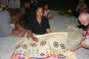 This was the lady that was wearing the traditional mat at the school celebration.  She is one of the best weavers on the island!