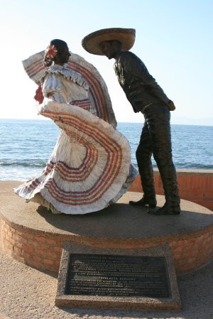 Mexican Dancer sculpture on the Malecon in PV.  It is so lovely!