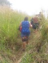 I should have taken a picture of the path when we were having to swish, swish through the grass because the path closed back up as you went through, but this shows how tall the grass was on our walk across the island.  That