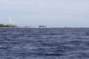 Departing Funafuti Atoll out the South Pass
