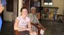 Kirsty and would be boyfriend at a village in Lombok