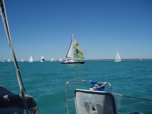 Colourful sails leaving Darwin at the start
