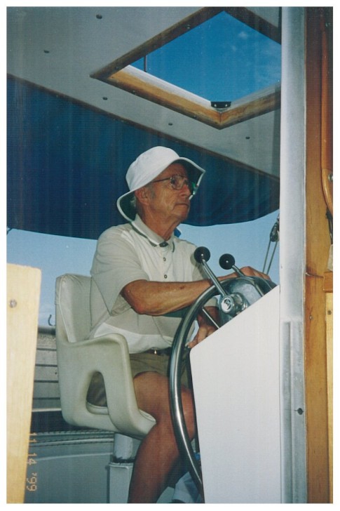 Earle White at the helm of Charmar