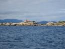 Punta de Cabalo: Another lovely anchorage. Looking from the boat to the lighthouse.