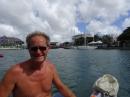 once at anchorage we had to come into Bridgetown in the dinghy