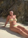 A mermaid on the beach at Crocus Bay