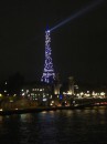 Eiffel tower with its Christmas light show