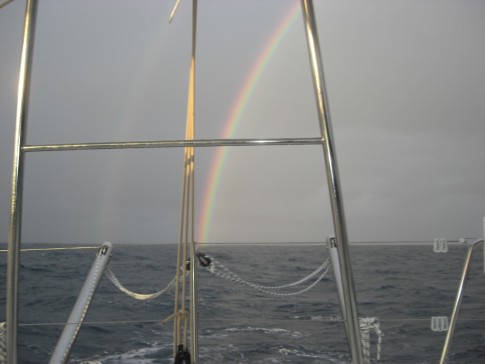 Open water rainbow