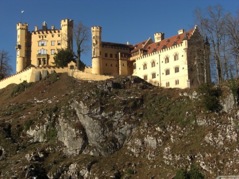 Another castle nearby- Schloss Hohenschwangau.  King Maximimillian
