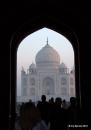 Our first glimpse of the beauitiful Taj Mahal