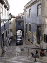 The are lots of narrow stairways all over Lisbon as there seem to be many hills.