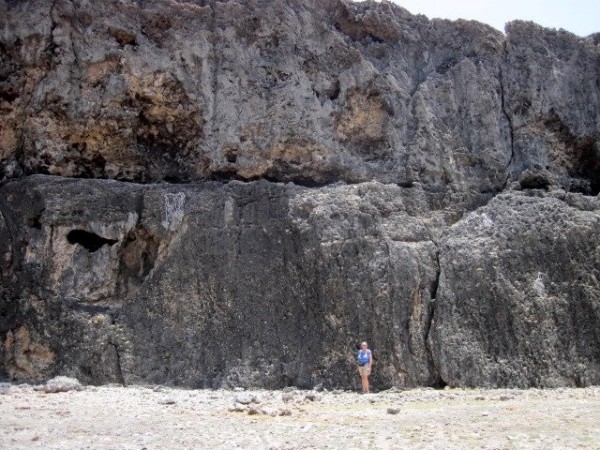 Limestone cliffs.