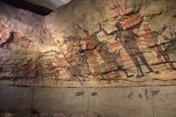 copy of ancient cave paintings near San Ignacio